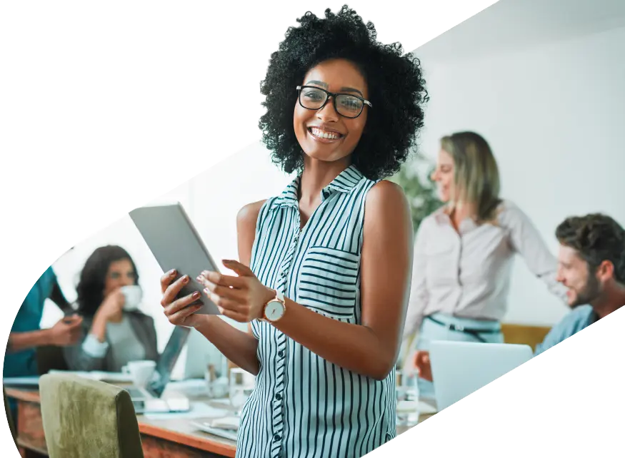 Woman holding an Ipad